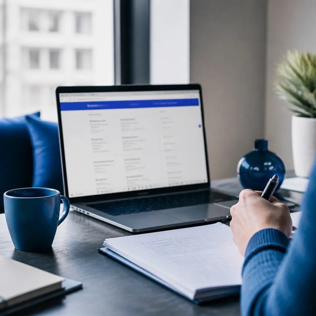 Recherche d'offres d'alternance sur ordinateur avec liste de candidatures