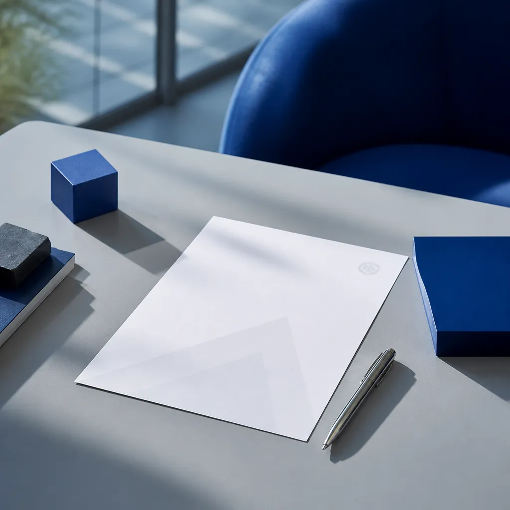 Lettre de motivation structurée en trois blocs posée sur un bureau