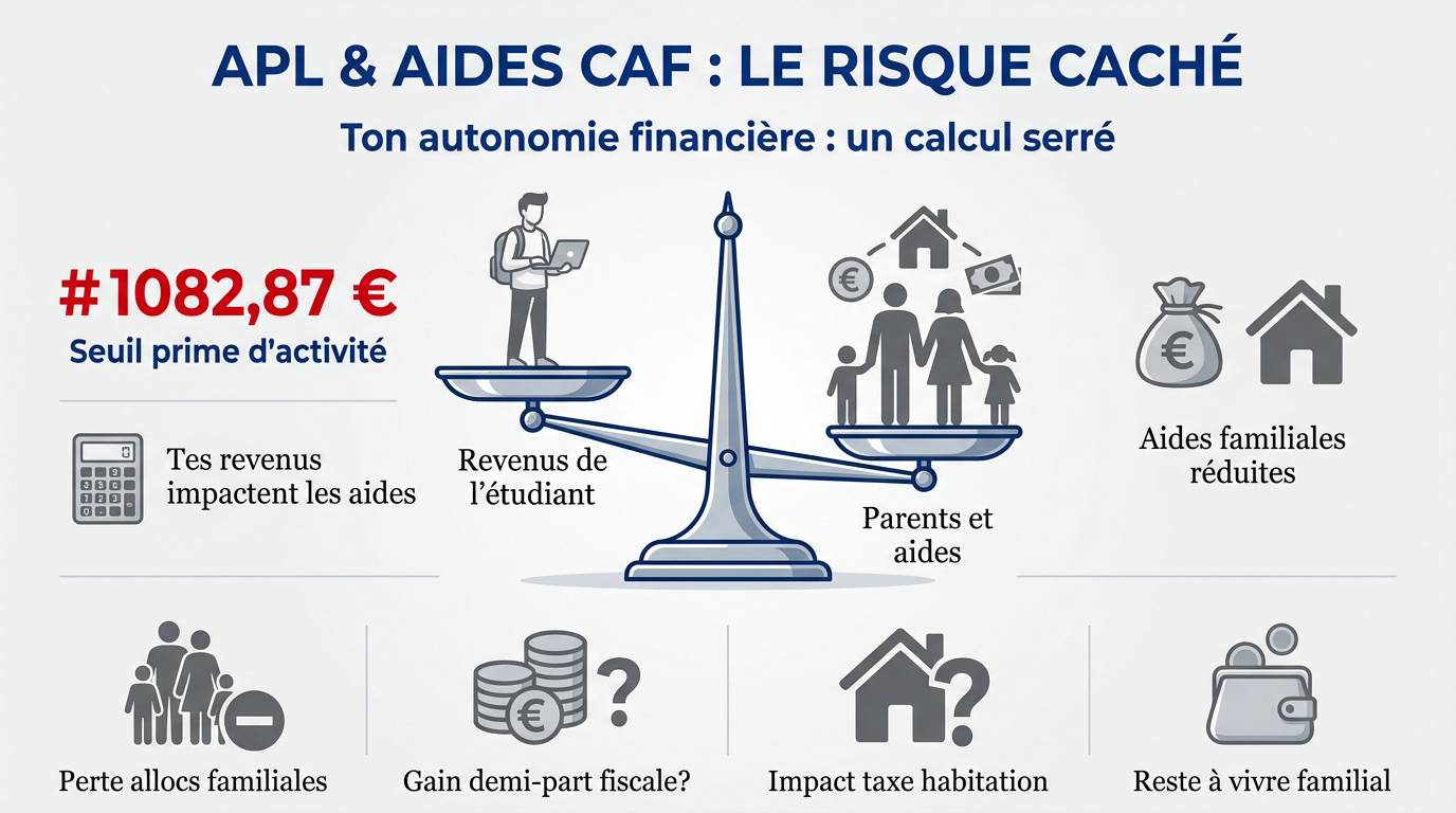 Impact des revenus étudiants sur les aides CAF et le budget familial