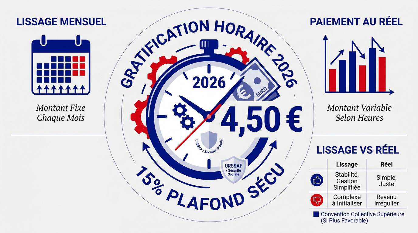 Comparatif des méthodes de calcul de gratification de stage 2026 lissage contre réel