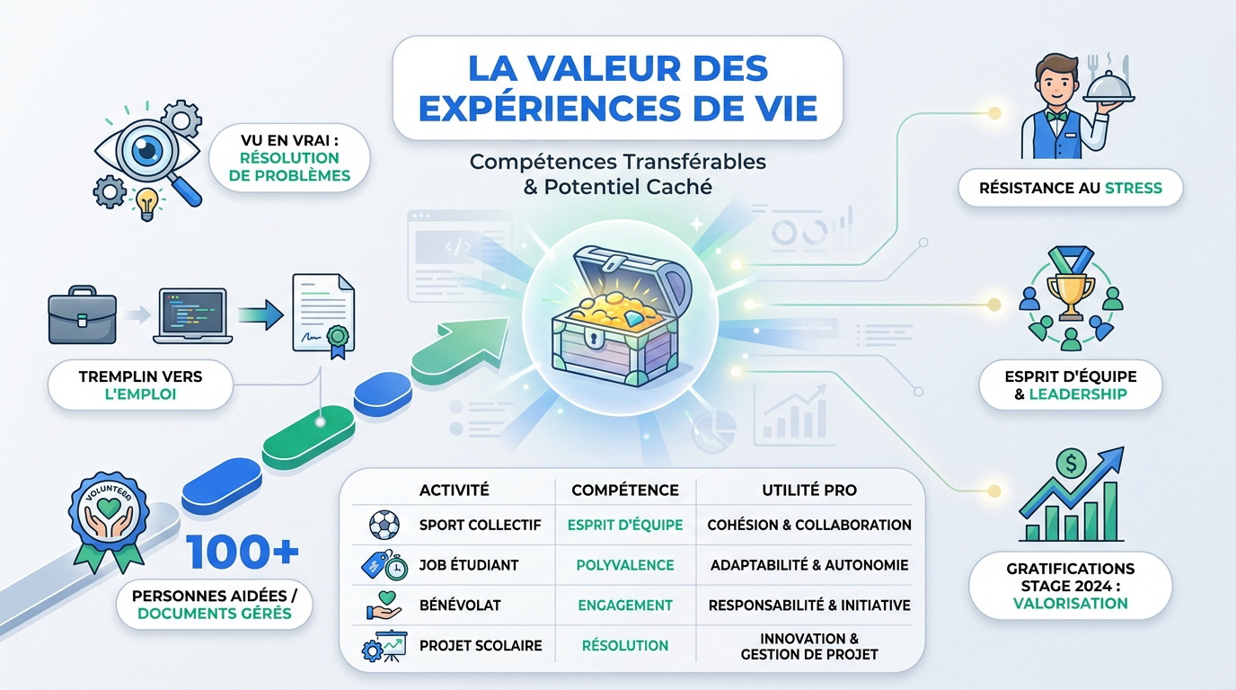 Valorisation des expériences personnelles sur un CV pour jeunes candidats