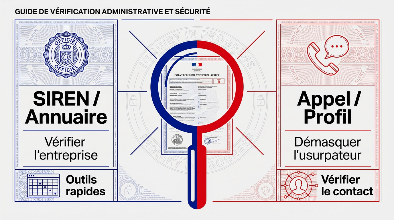 Vérification administrative du numéro SIREN pour éviter les arnaques à l'emploi